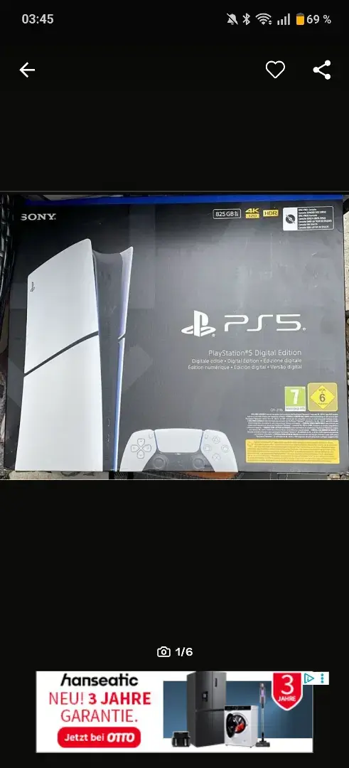Sony PlayStation 5 Digital Edition Console